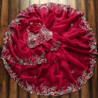 Tulsi Fab Designer Embroidery Work Saree With Heavy Blouse